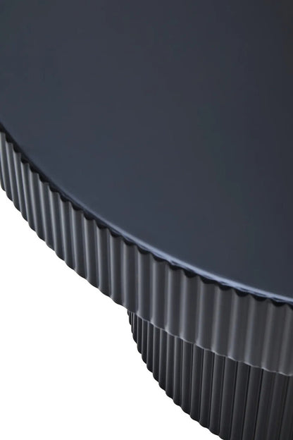 Black Ridge Detail Round Coffee Table, Trento
