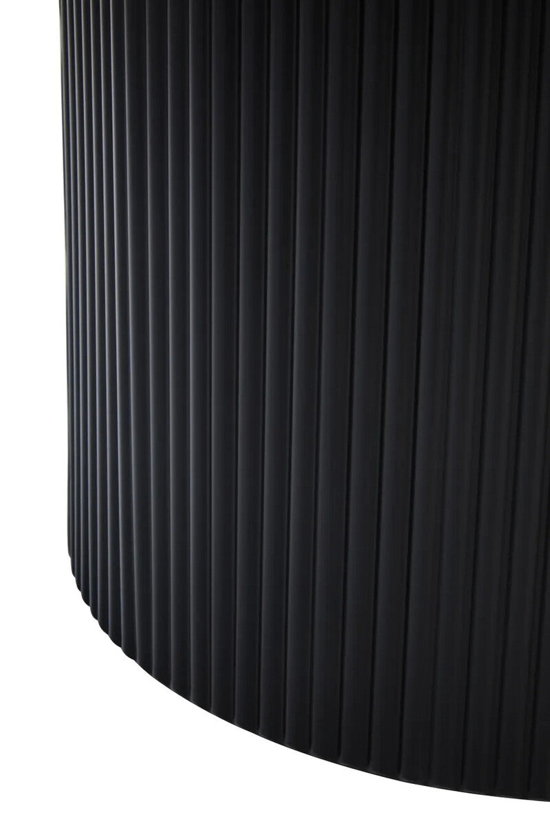 Black Ridge Detail Round Coffee Table, Trento