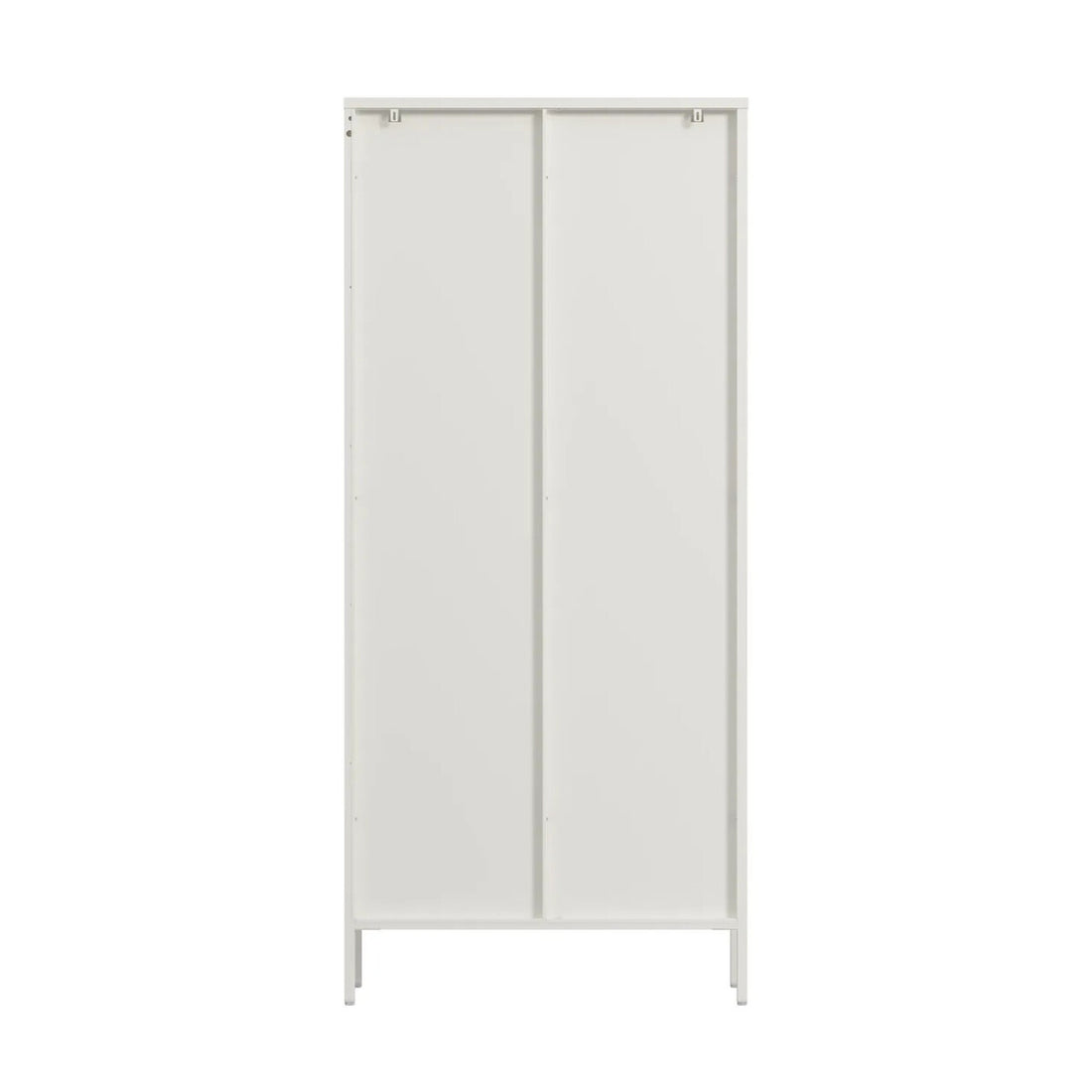 Addison Warm White Metal Fluted Glass Door Tall Cabinet