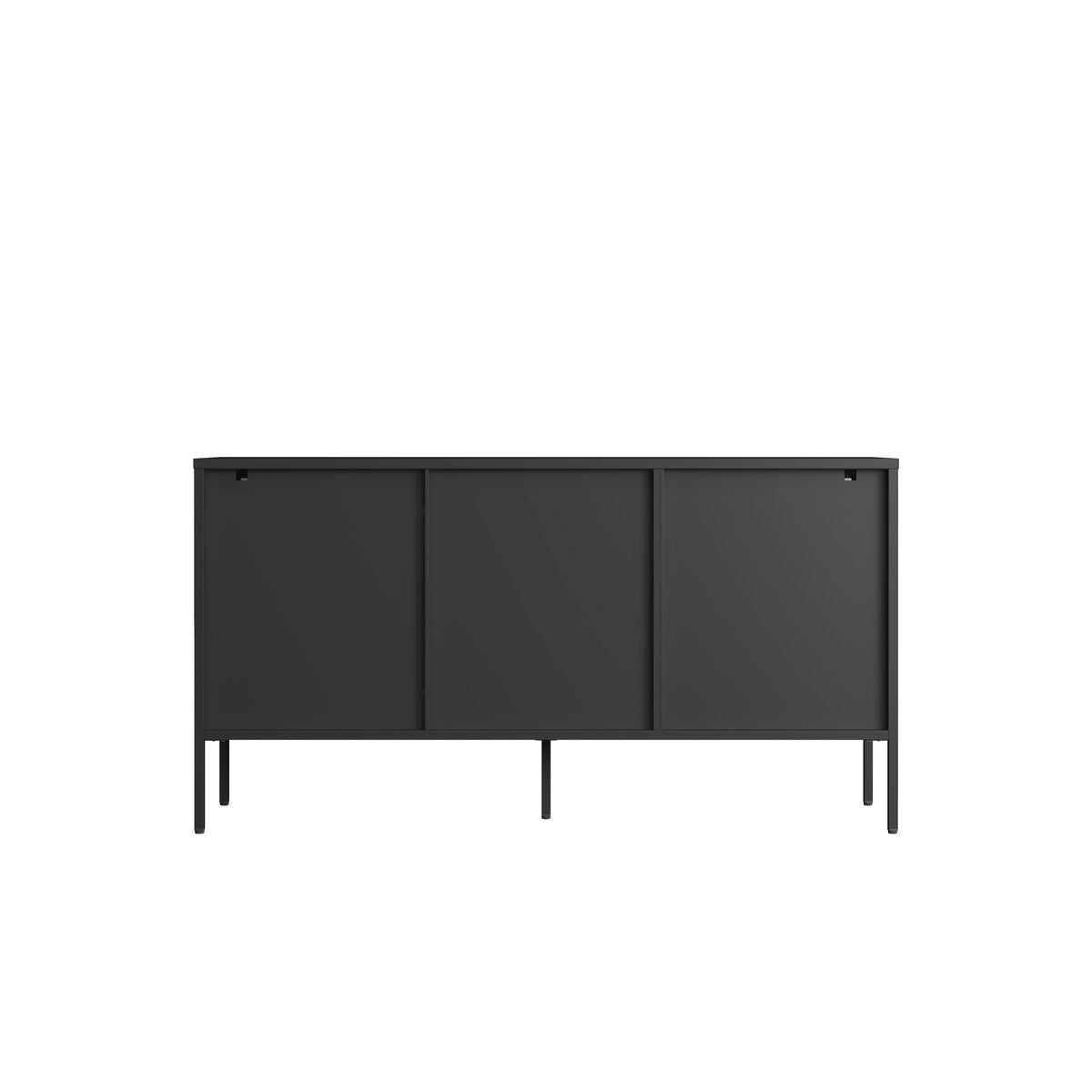 Addison Black Metal and Fluted Glass Door Sideboard