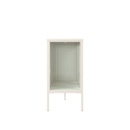 Addison Warm White Metal Fluted Glass Door Sideboard