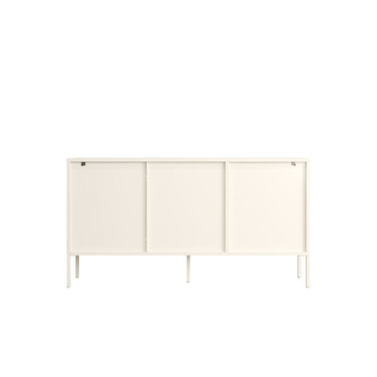 Addison Warm White Metal Fluted Glass Door Sideboard