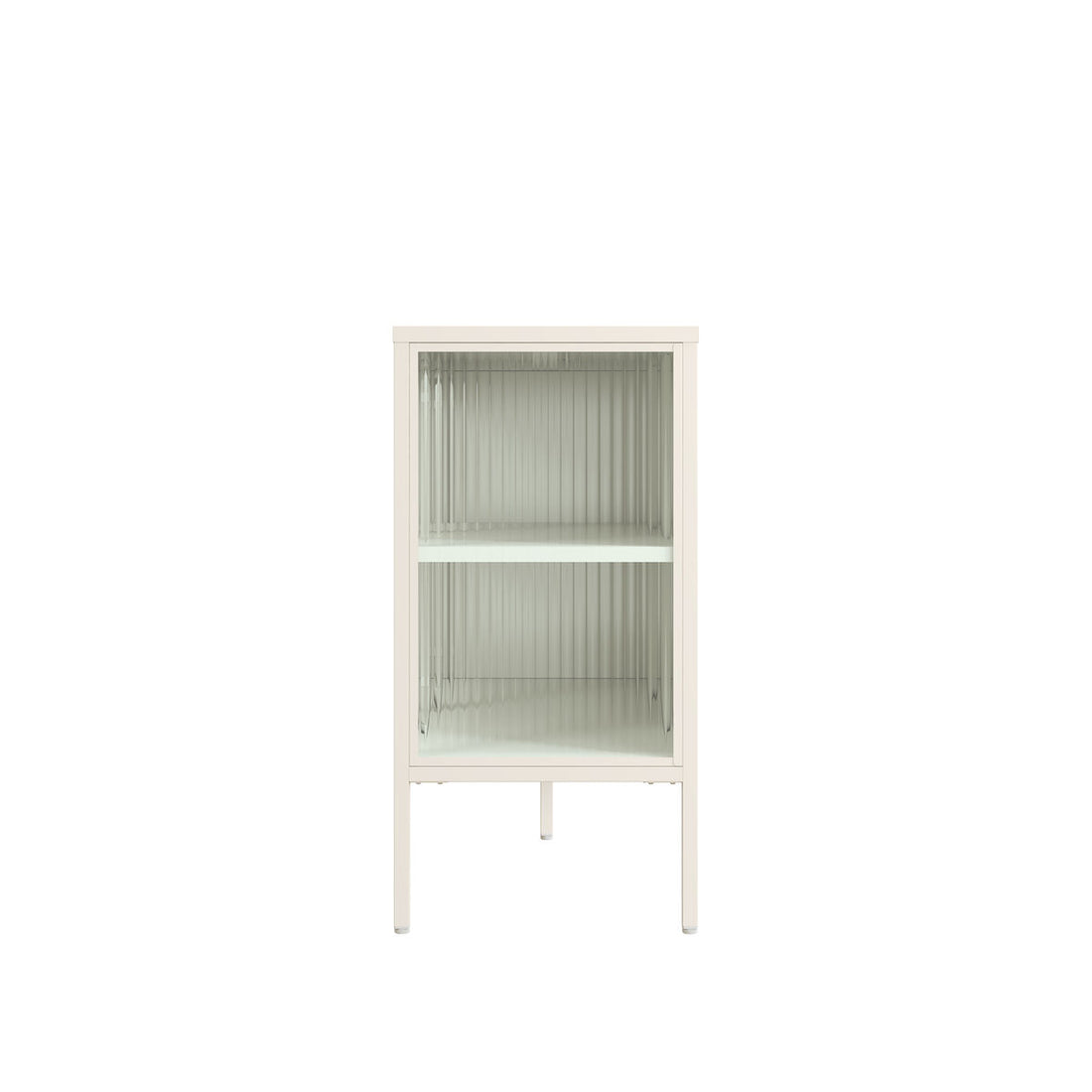 Addison Warm White Metal Fluted Glass Door Sideboard