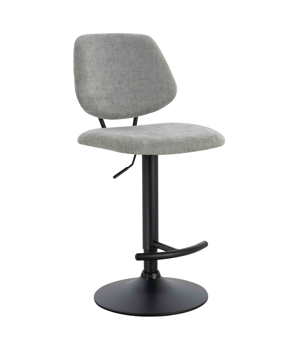 Maxwell Set of 2 Light Grey Textured Fabric Bar Chairs - Image 3