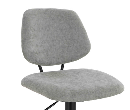 Maxwell Set of 2 Light Grey Textured Fabric Bar Chairs - Image 8