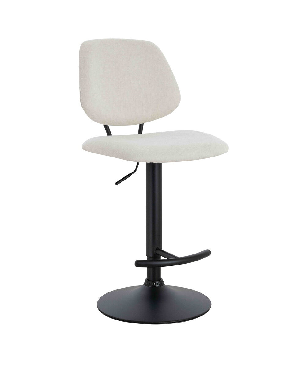 Maxwell Set of 2 Beige Textured Fabric Bar Chairs - Image 2