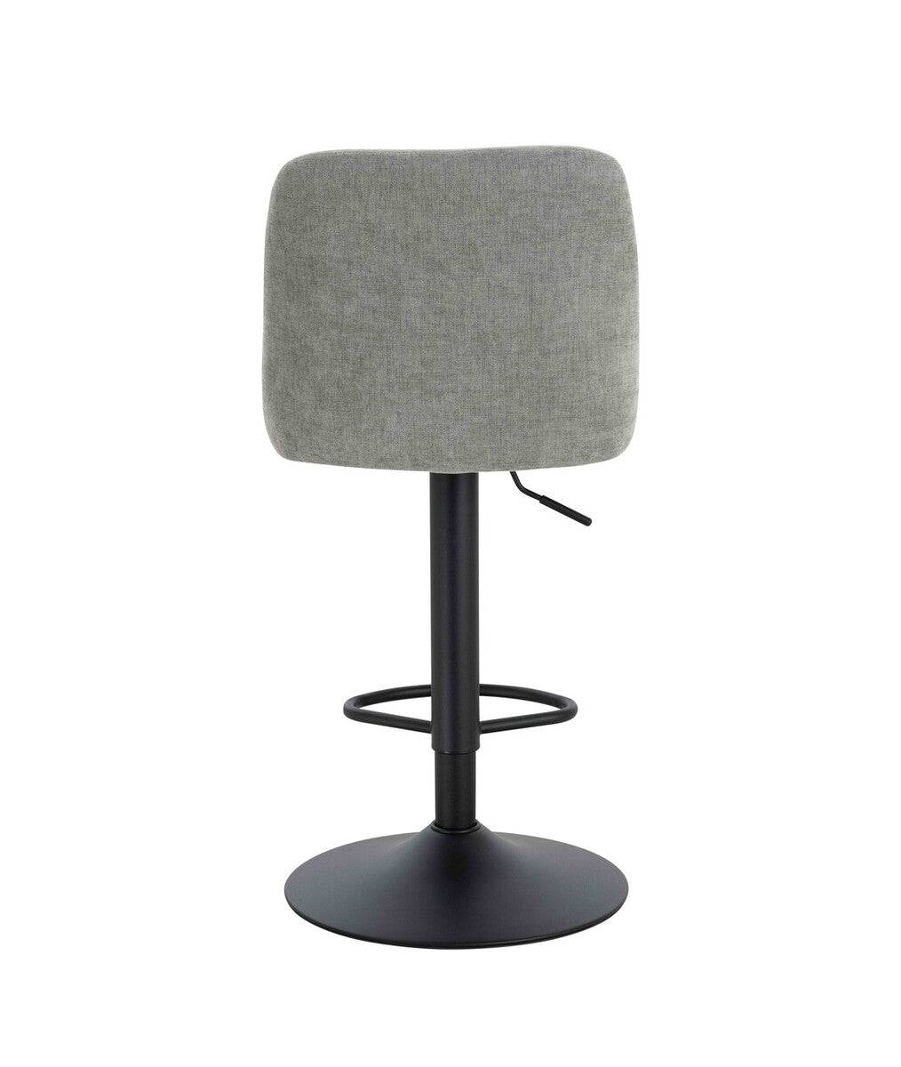 Maxwell Set of 2 Light Grey Textured Fabric Cushioned Bar Chairs - Image 5