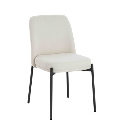 Maxwell Set of 2 Light Beige Textured Fabric Dining Chairs - Image 2
