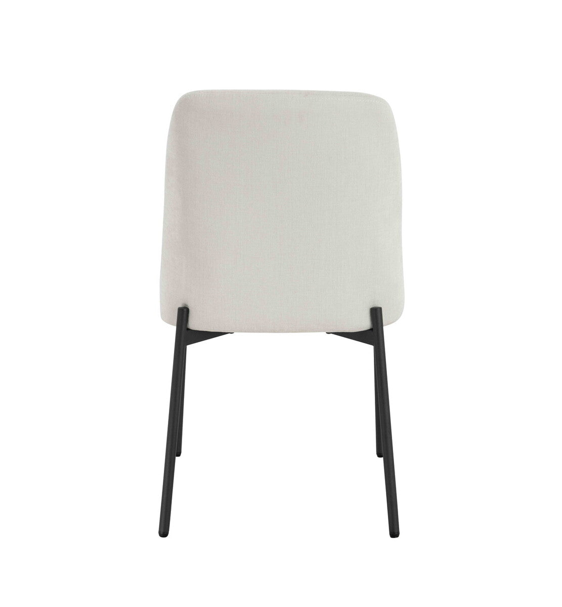 Maxwell Set of 2 Light Beige Textured Fabric Dining Chairs - Image 4