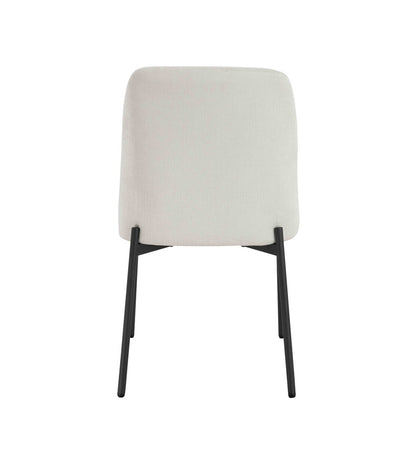 Maxwell Set of 2 Light Beige Textured Fabric Dining Chairs - Image 4