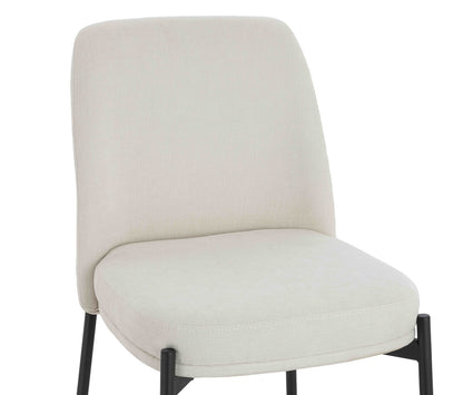 Maxwell Set of 2 Light Beige Textured Fabric Dining Chairs - Image 5