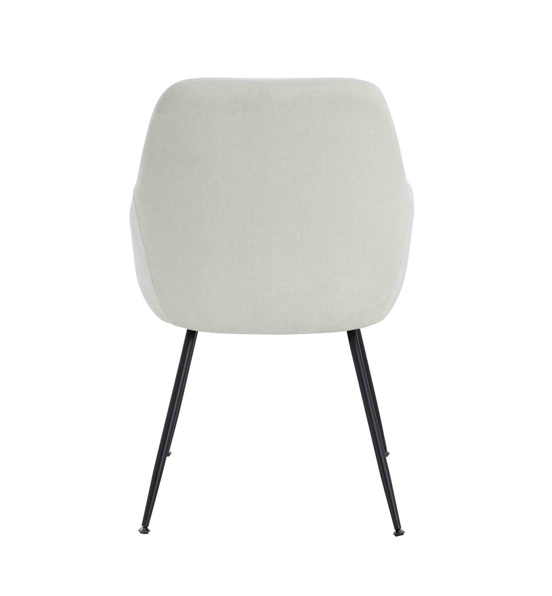 Maxwell Set of 2 Light Beige Textured Fabric Dining Chairs with Arms - Image 5