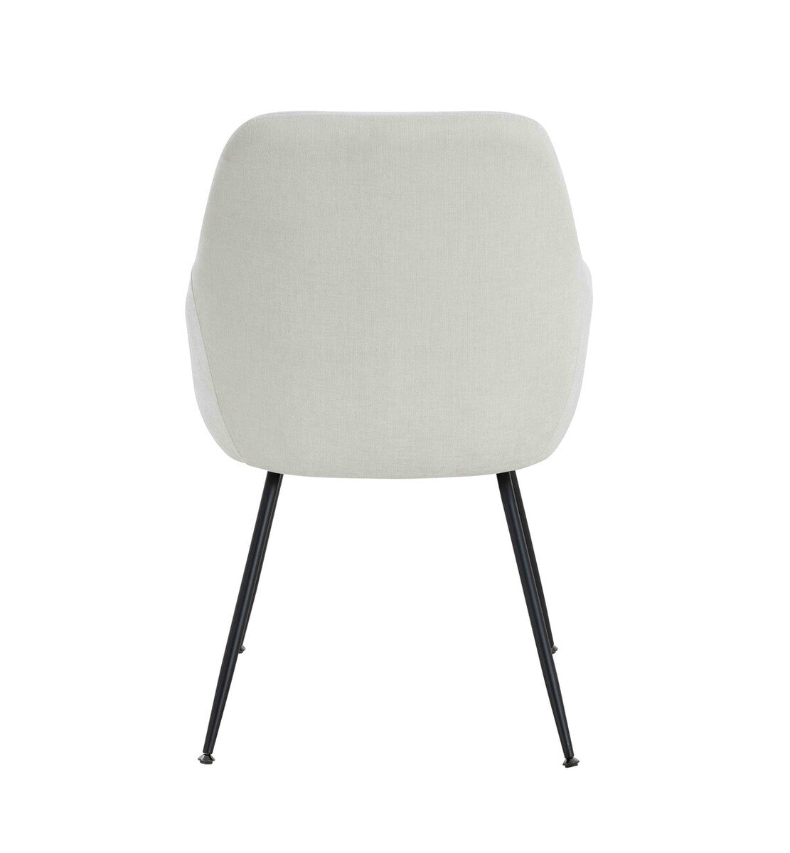 Maxwell Set of 2 Light Beige Textured Fabric Dining Chairs with Arms - Image 5