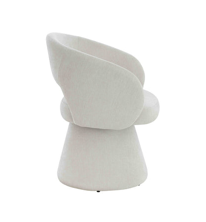 Maxwell Textured Beige Fabric Curved Accent Dining Chair - Image 3