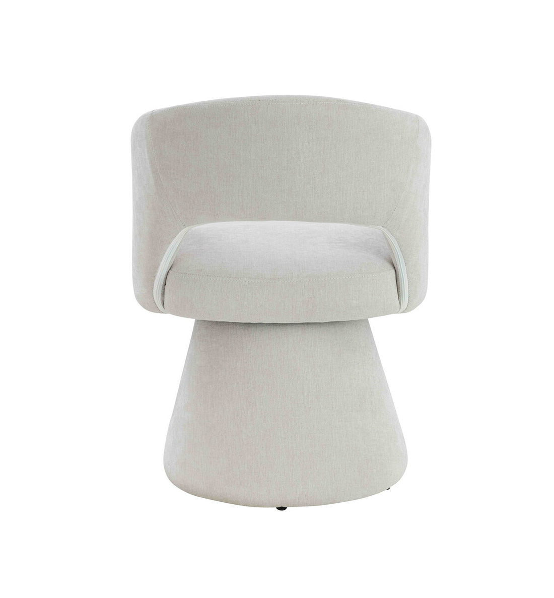 Maxwell Textured Beige Fabric Curved Accent Dining Chair - Image 4