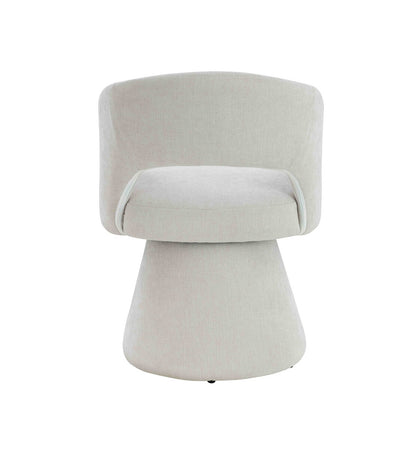 Maxwell Textured Beige Fabric Curved Accent Dining Chair - Image 4