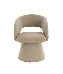 Maxwell Stone Fabric Curved Accent Â Dining Chair
