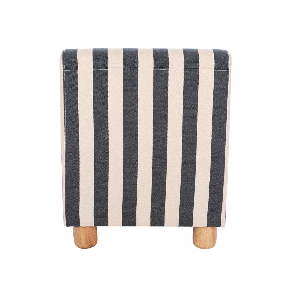 Parlan Black and White Fabric Chair with Padded Seat