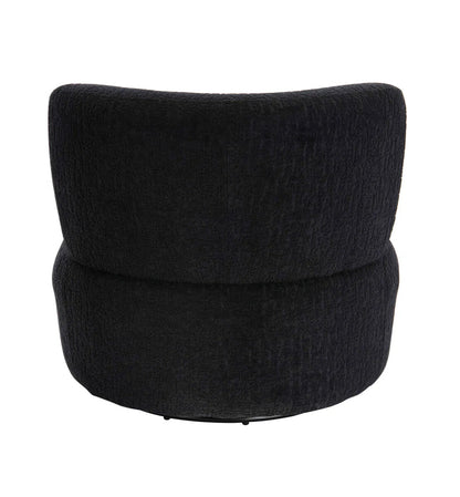 Parlan Black Fabric Curved Back Swivel Chair