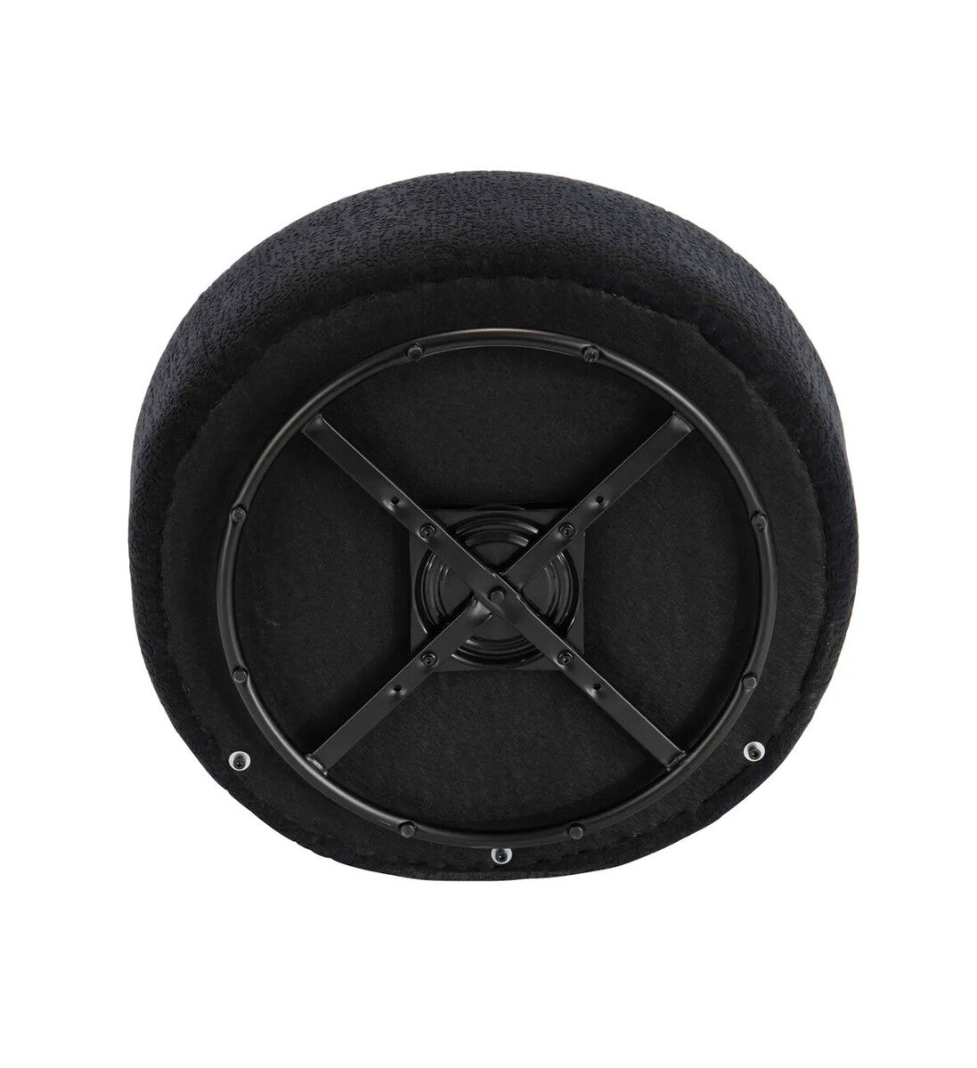 Parlan Black Fabric Curved Back Swivel Chair