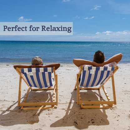 Beauport Navy And White Deck Chair