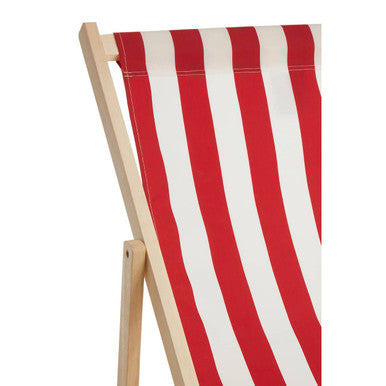 Beauport Red And White Deck Chair
