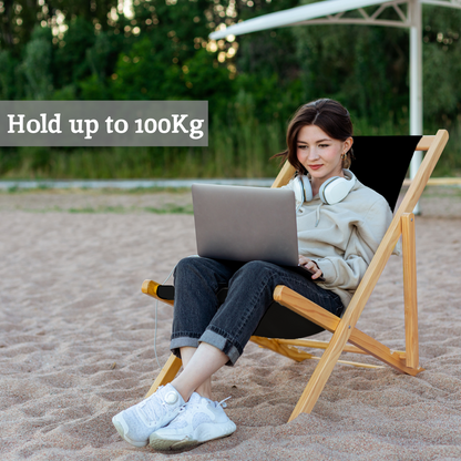 Beauport Black Deck Chair