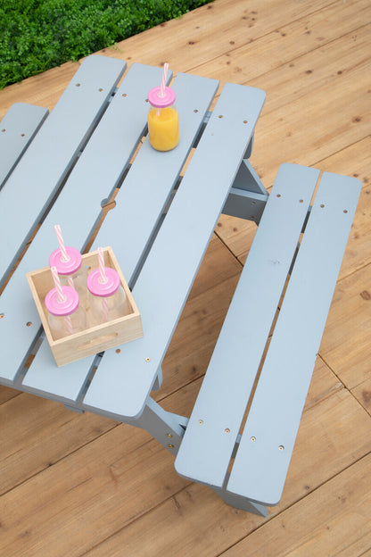 Brighton Grey Finish Wood Kids Picnic Bench