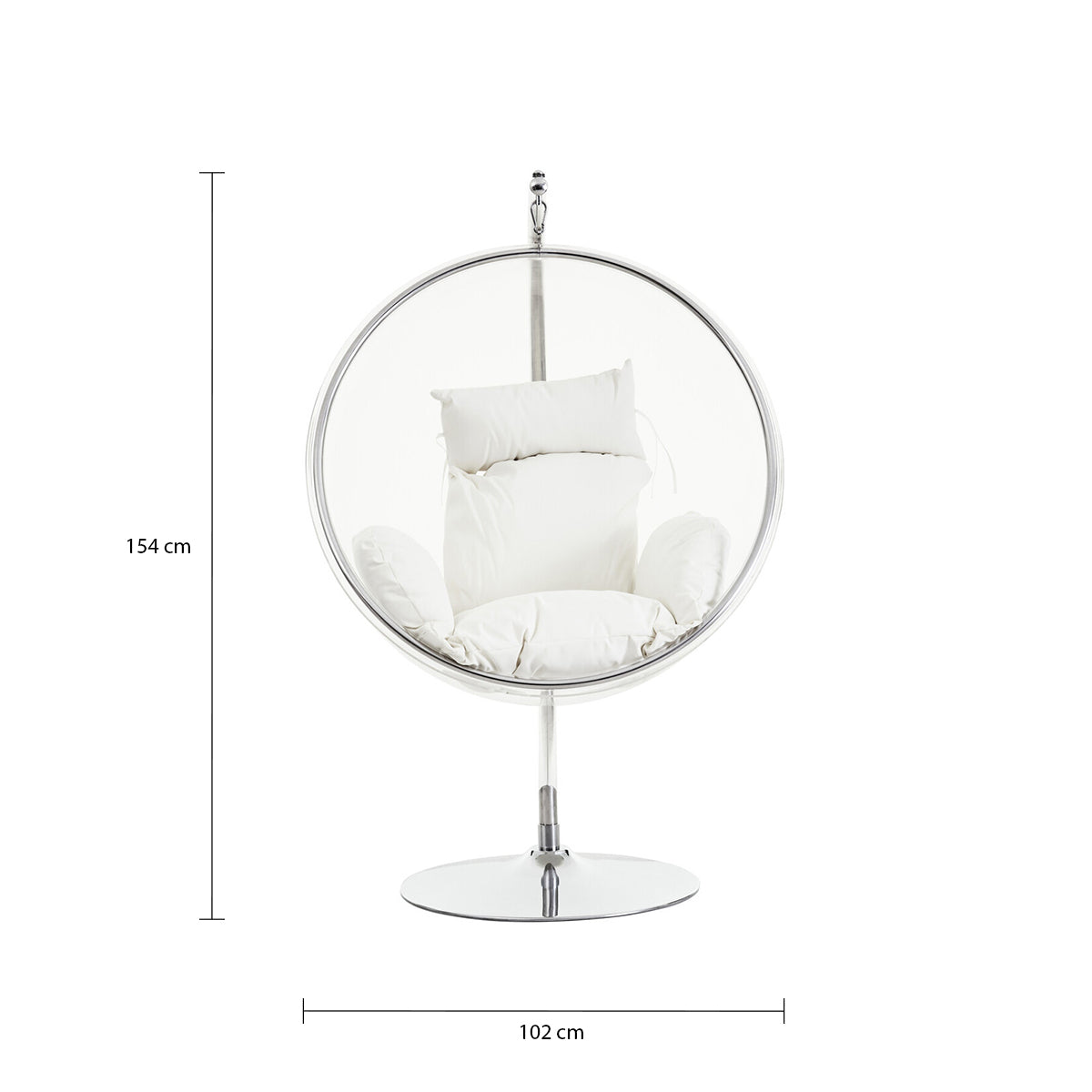 Goa Hanging Chair With Cream Cushions