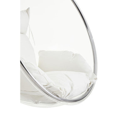 Goa Hanging Bubble Chair With Cream Cushions