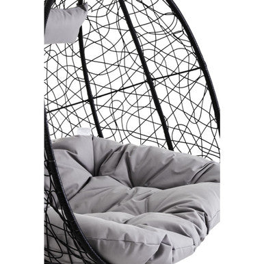 Goa Black Rattan Effect Double Hanging Chair