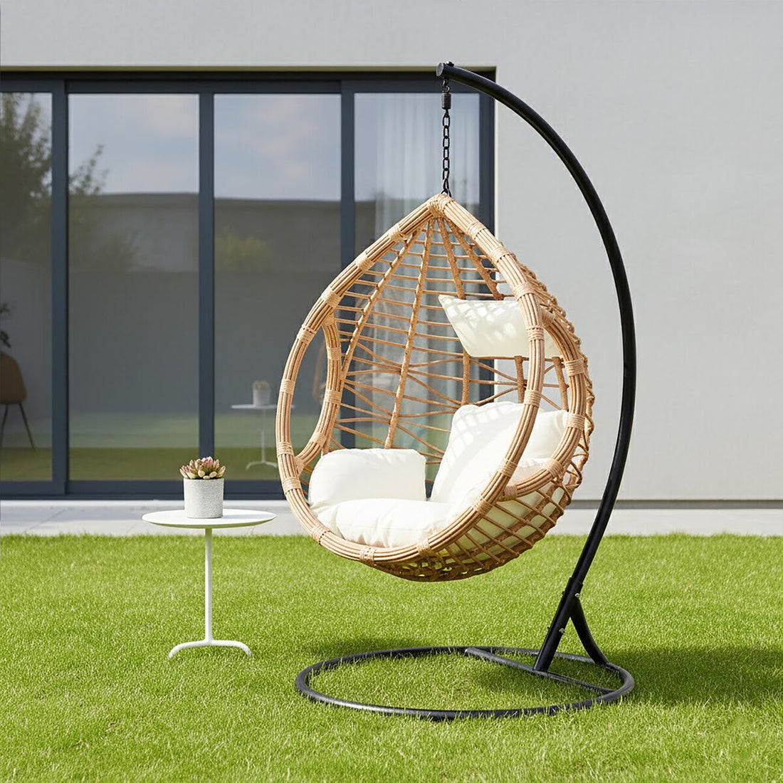Goa Natural Rattan Effect Hanging Chair
