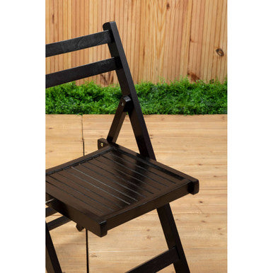 Beauport Black Wood Folding Chair