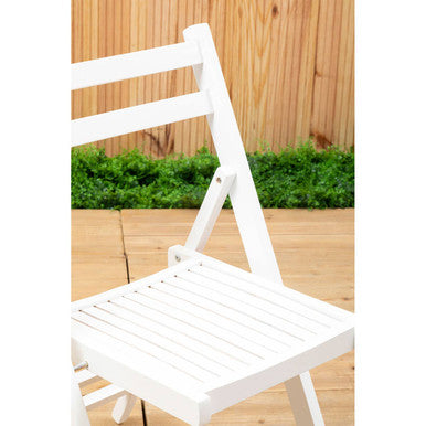 Beauport White Wood Folding Chair