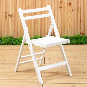 Beauport White Wood Folding Chair