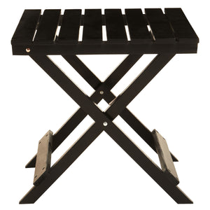 Beauport Black Wood Folding Table