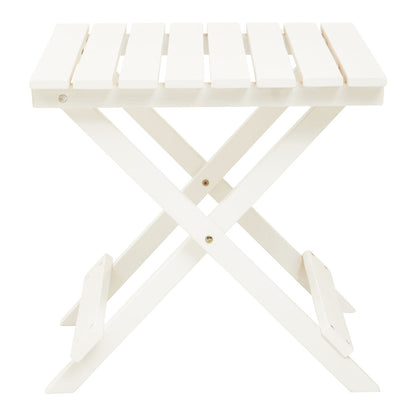 White folding table on a white background