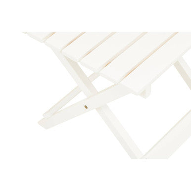 White Weather Resistant Solid Wood Folding Table, Beauport