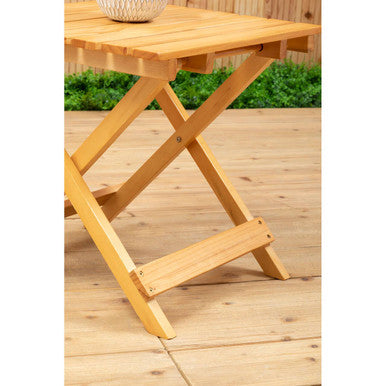 Natural Weather Resistant Solid Wood Folding Table, Beauport