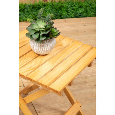 Natural Weather Resistant Solid Wood Folding Table, Beauport