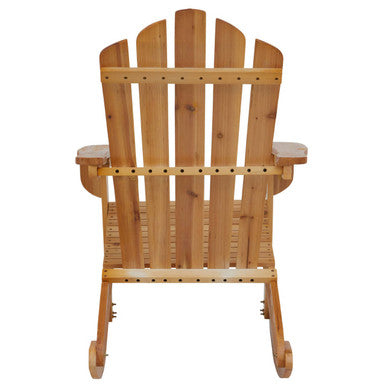 Wooden rocking chair on a white background