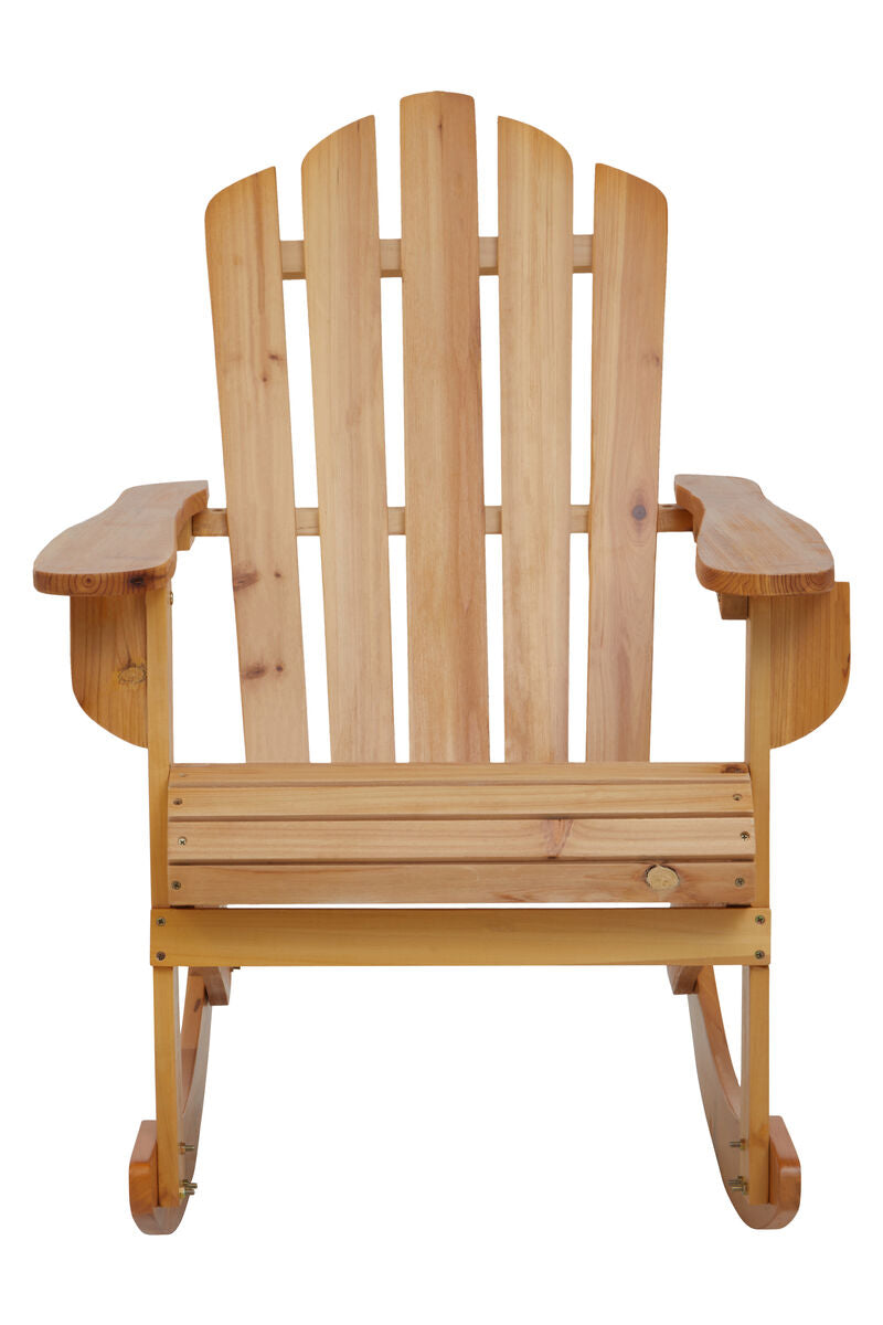 Wooden rocking chair on a white background