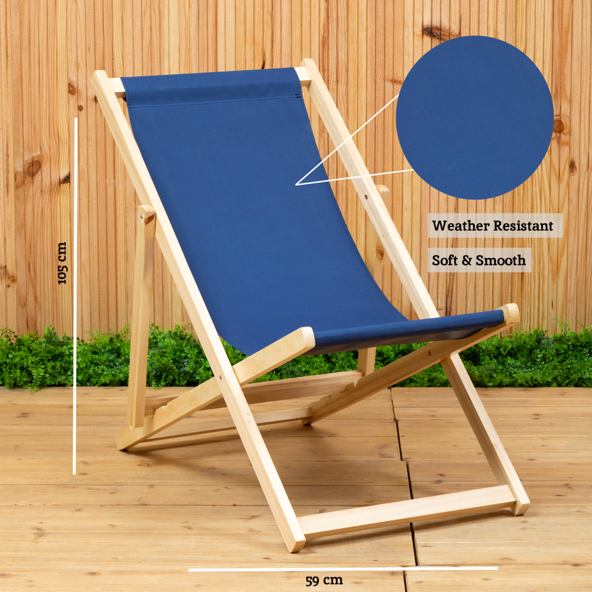 Beauport Blue Deck Chair