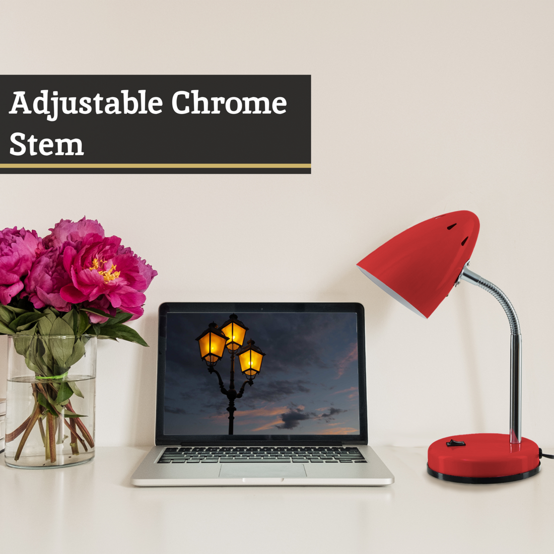 Flexi Red Gloss Desk Lamp - image 4