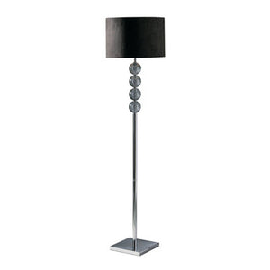 Mistro Black Suede Effect Shade Floor Lamp