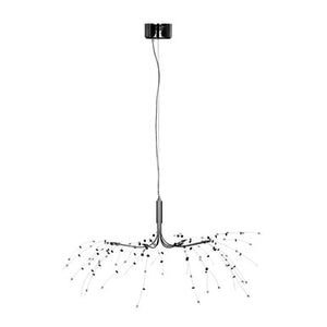 Xavia Black and Clear 8 Light Ceiling Light