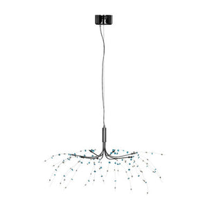 Teal and Clear 8 Light Ceiling Light | Xavia