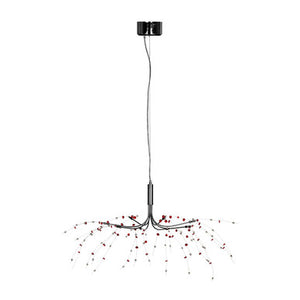 Red and Clear 8 Light Ceiling Light | Xavia