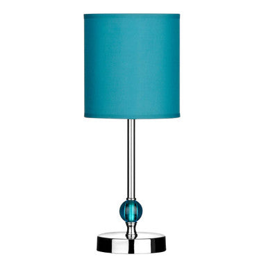 Evaine Teal Acrylic Ball Table Lamp - image 1