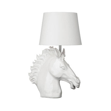 Caballo White Polyresin Table Lamp - image 1